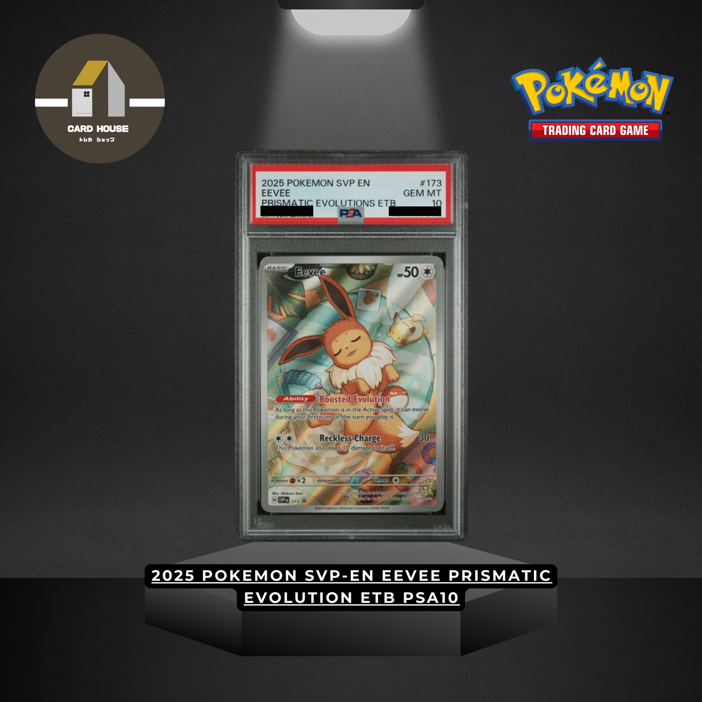 2025 Pokemon Svp EN-SV Black Star Promo 173 Eevee Prismatic Evolutions Pokemon Center Elite Trainer Box