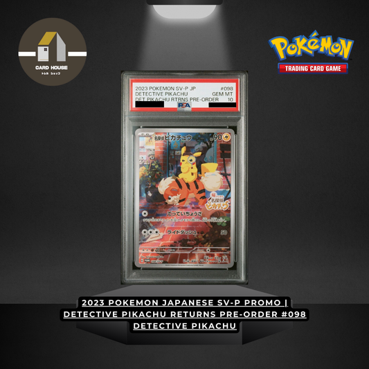 2023 POKEMON JAPANESE SV-P PROMO _ DETECTIVE PIKACHU RETURNS PRE-ORDER #098 DETECTIVE PIKACHU