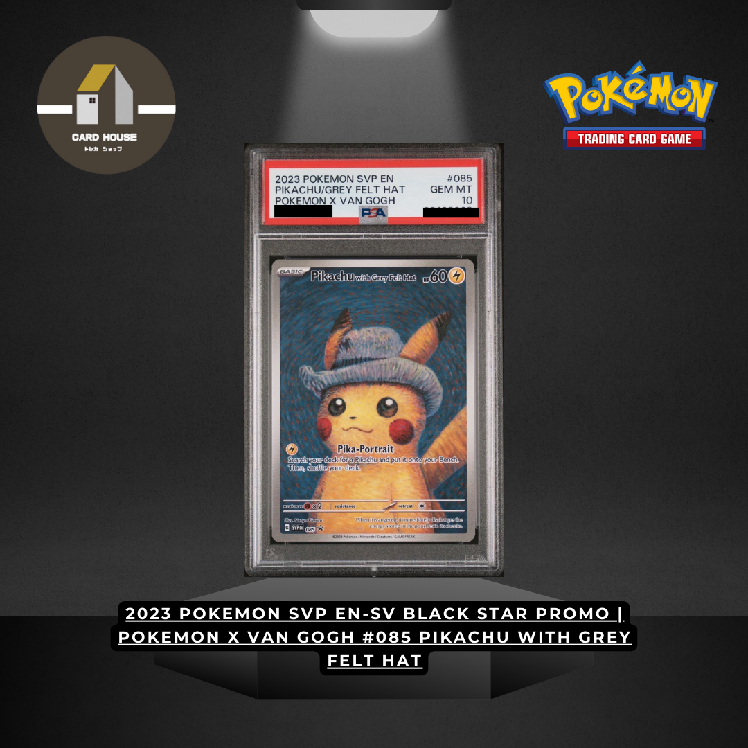 2023 POKEMON SVP EN-SV BLACK STAR PROMO _ POKEMON X VAN GOGH #085 PIKACHU WITH GREY FELT HAT