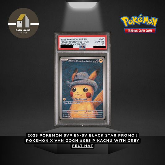 2023 POKEMON SVP EN-SV BLACK STAR PROMO _ POKEMON X VAN GOGH #085 PIKACHU WITH GREY FELT HAT